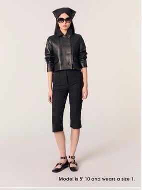 Maje Black Capri Suit Pants